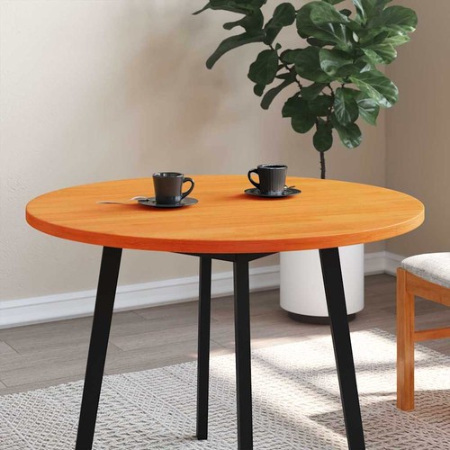 Round pine wood table - round,