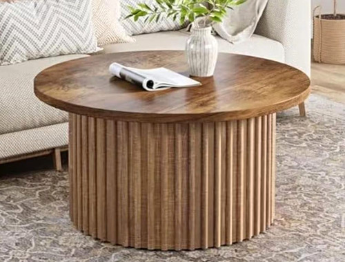 Round brown wood - round,