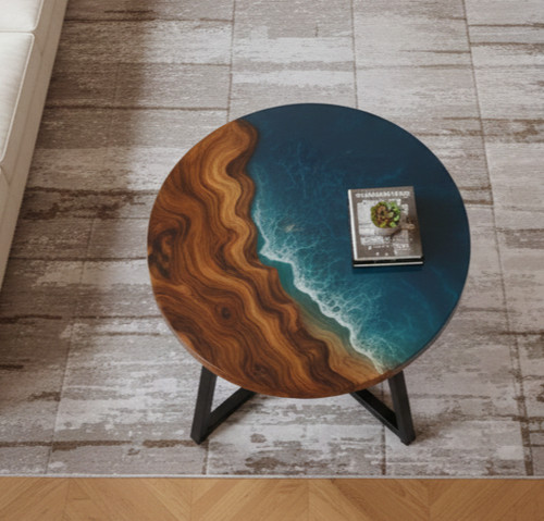 Luxury ocean resin art - 15",