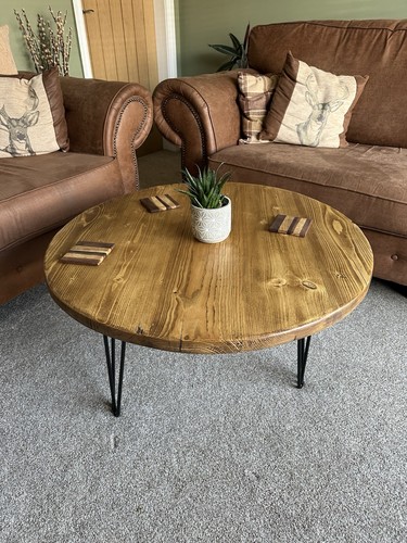 Round coffee table hairpin - table,
