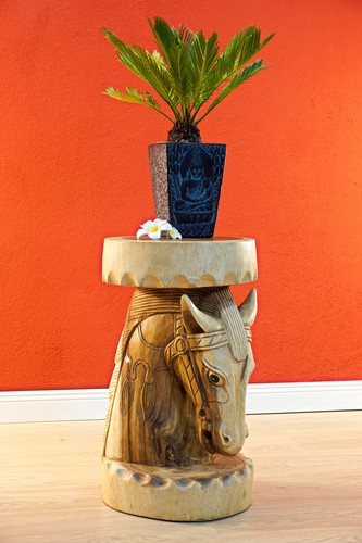 Side table stool - side, flower